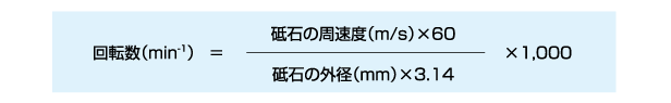 砥石の回転数の求め方